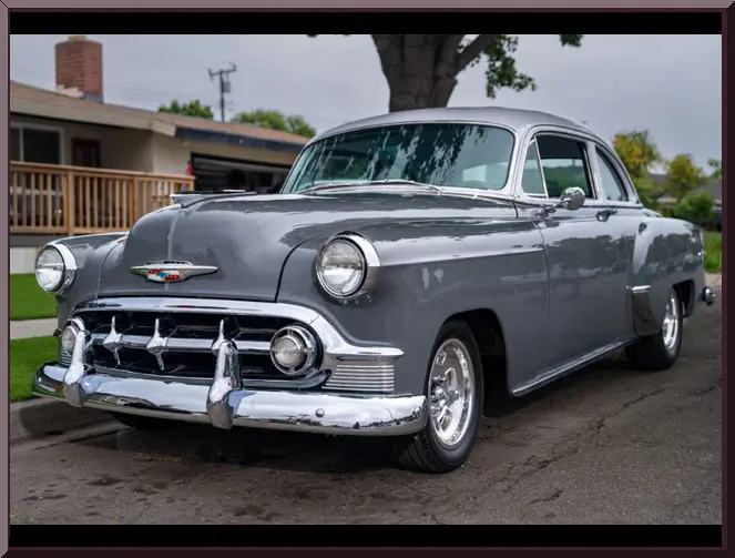 Retro automobile parked outdoors