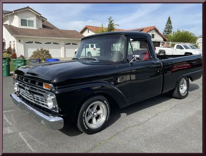 Classic truck in suburban neighborhood