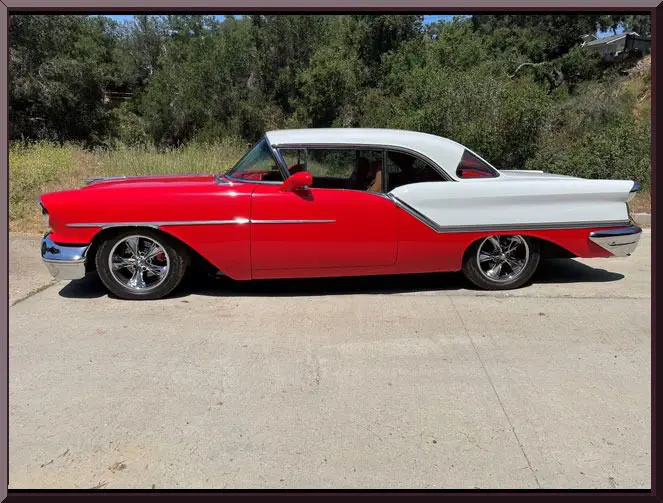 Retro car parked on a sunny day