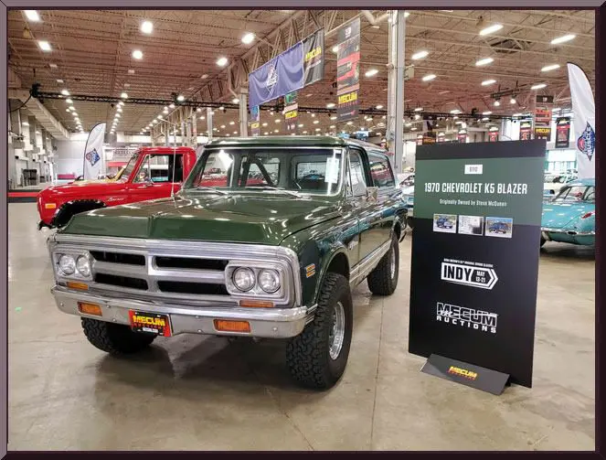 Classic green Chevrolet K5 Blazer at auction