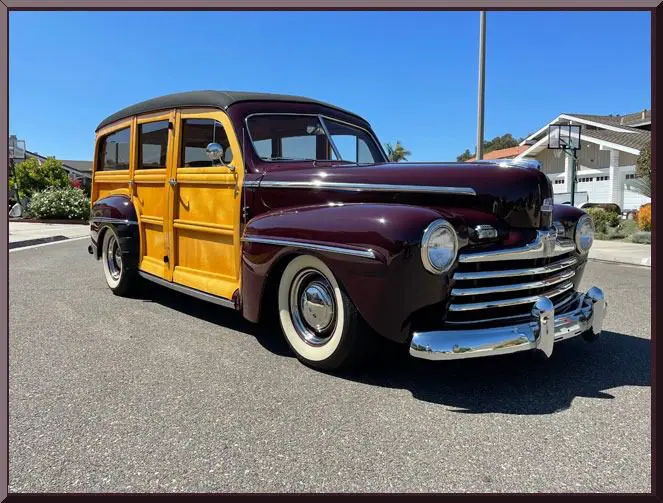 Vintage woody station wagon