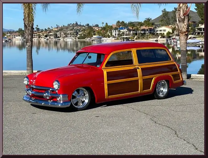 Retro station wagon in sunlight