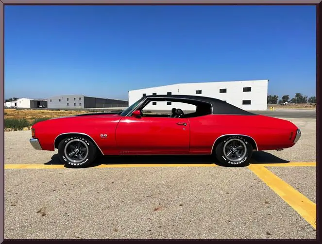 Vintage red car parked outdoors
