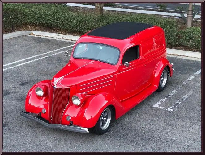 Retro vehicle with sleek design