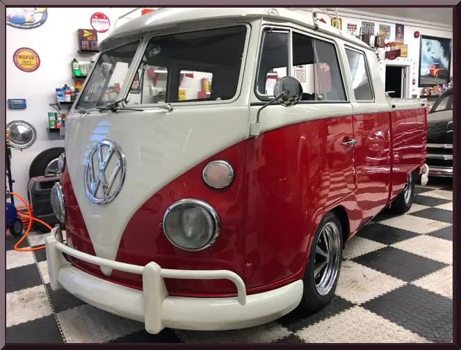 Retro Volkswagen vehicle indoors