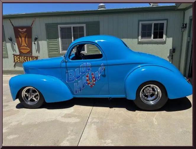 Custom blue coupe with stylish design