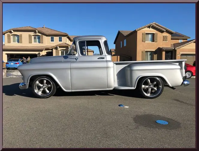 Classic pickup truck in residential area