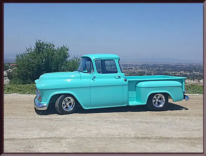 Retro pickup parked outdoors