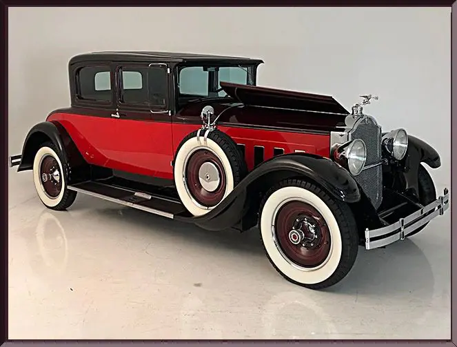 Classic automobile in pristine condition