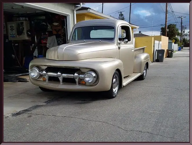 Retro pickup truck with chrome accents.