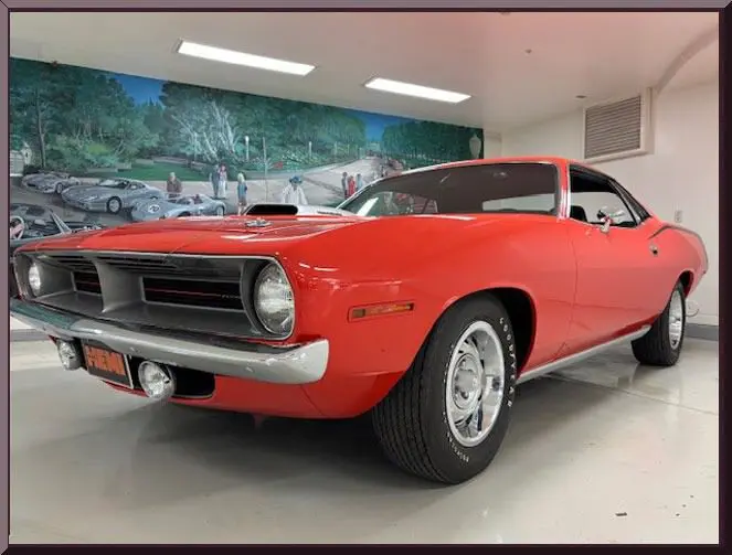 Classic muscle car on display