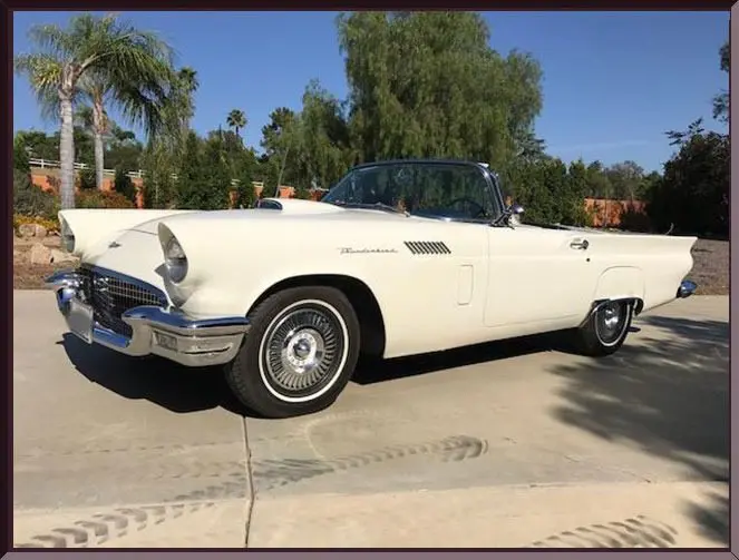 Classic white convertible car outdoors