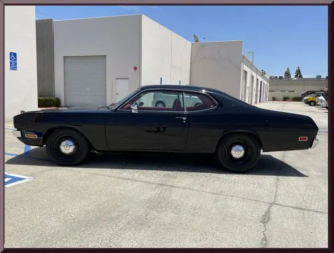 Classic black car parked outdoors